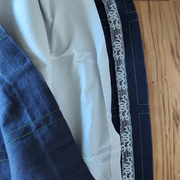 Lilly Pulitzer Navy Cap Sleeve Jewel Button Green Windowpane Stitched Dress - Picture 7 of 8